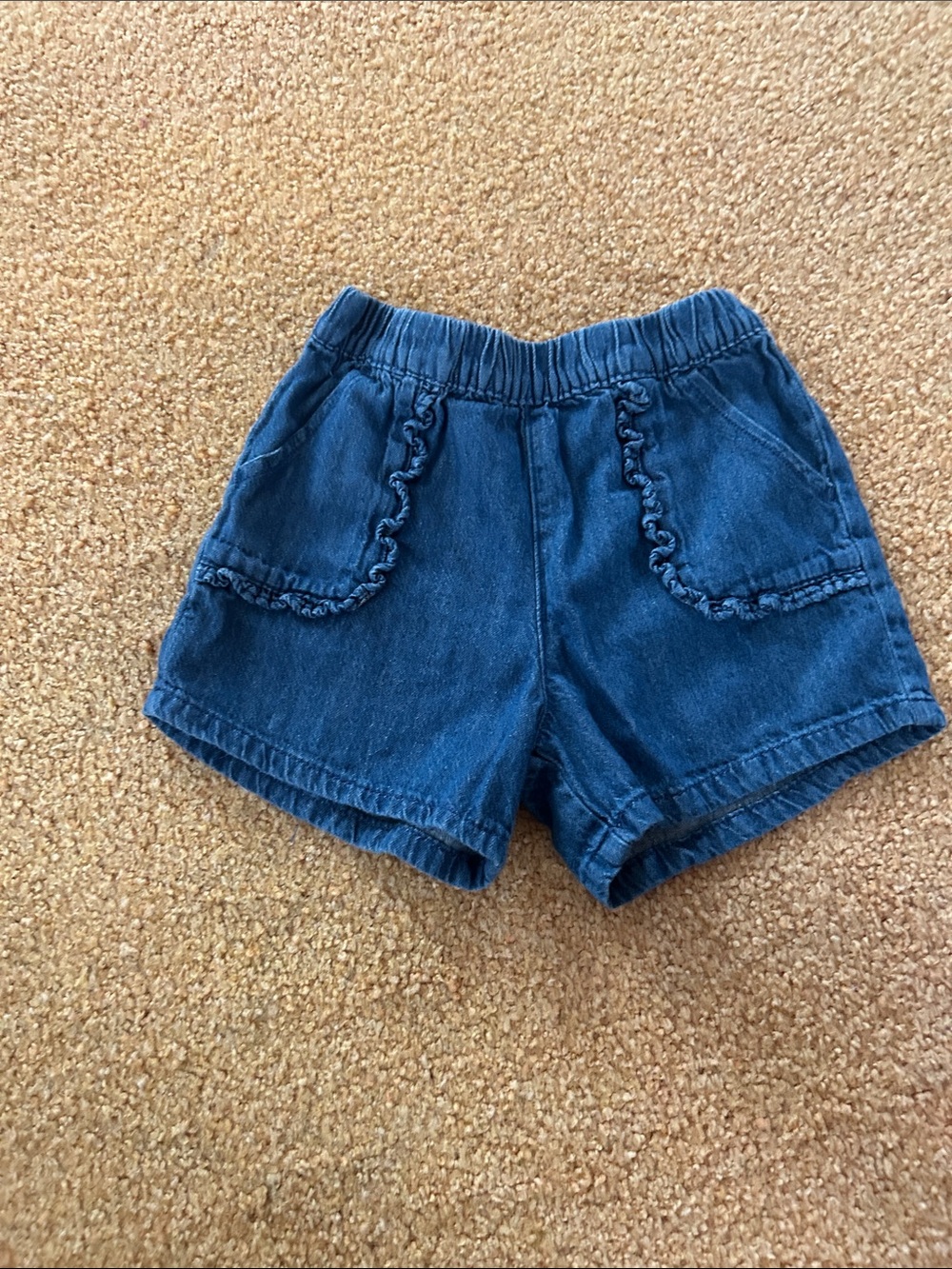 Garanimals Dark Blue Denim Shorts with Ruffle Pockets